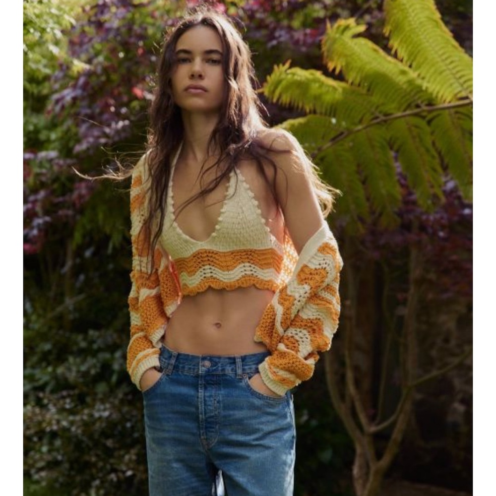 Crochet Zara Top And Cardigan